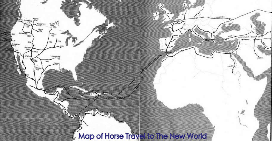 Map of horse travel